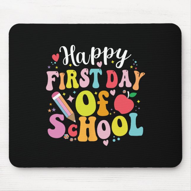 Mousepad De Volta À Escola Estudante Feliz Primeiro Dia De (Frente)