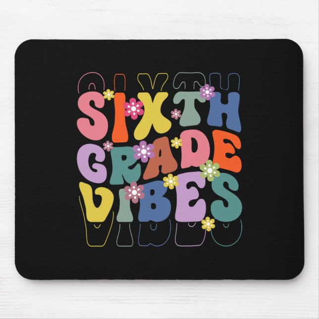 Mousepad De Volta À Escola No Sexto Grau Vibes Professor Re (Frente)