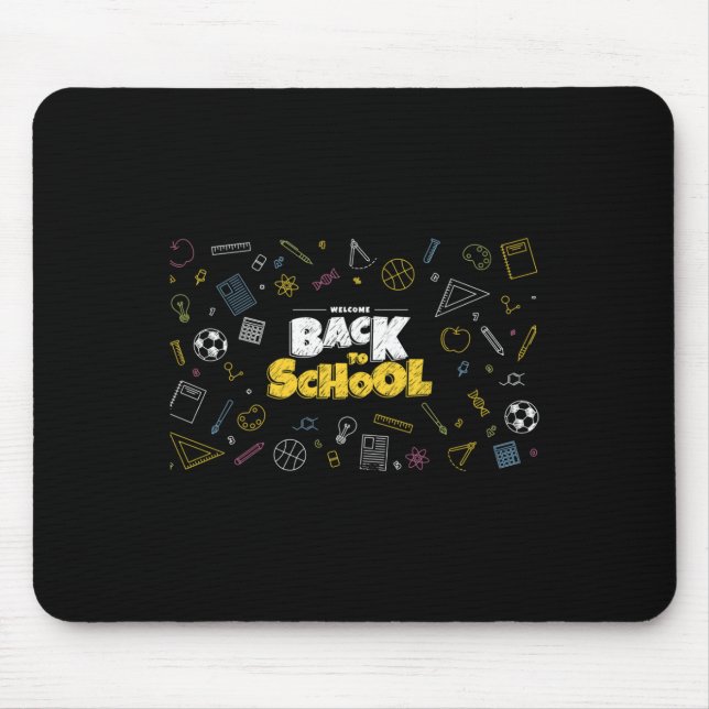 Mousepad De Volta À Faculdade Máscara Engraçado Professor E (Frente)