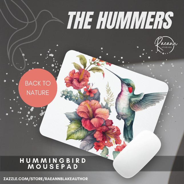 Mousepad De volta à Natureza no Suporte do Rato Hummingbird (Criador carregado)
