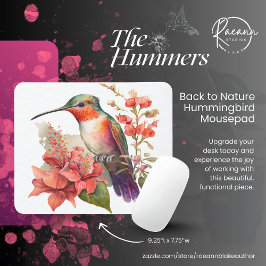 Mousepad De volta à Natureza no Suporte do Rato Hummingbird