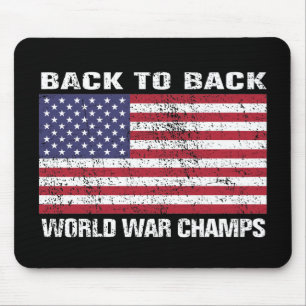 Mousepad De volta aos campeões traseiros da guerra mundial