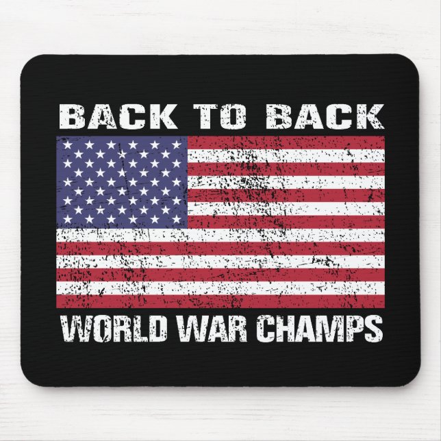 Mousepad De volta aos campeões traseiros da guerra mundial (Frente)