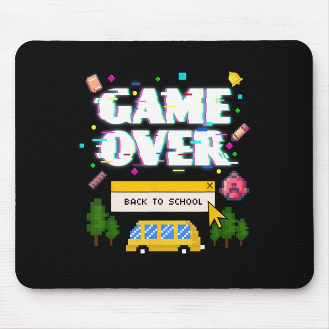 Mousepad De volta às aulas Engraçado Retro Gamer Professor  (Frente)