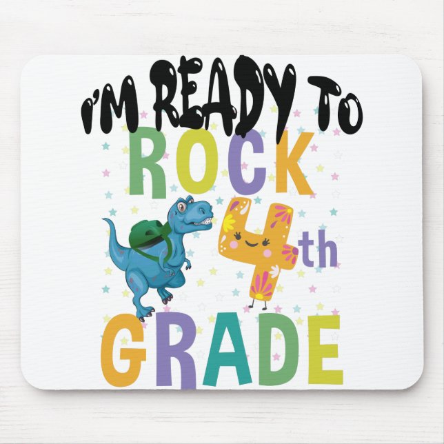 Mousepad De Volta às Aulas Estou Pronto Para Balançar 4º An (Frente)