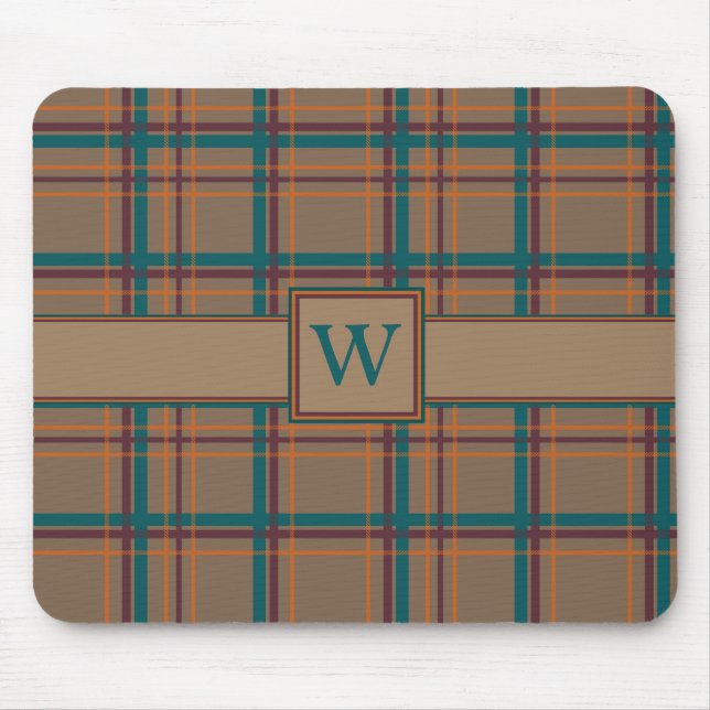 Mousepad de Xadrez Chic de outono (Frente)