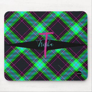 Mousepad de xadrez - HAMbyWG - Preto, menta, rosa