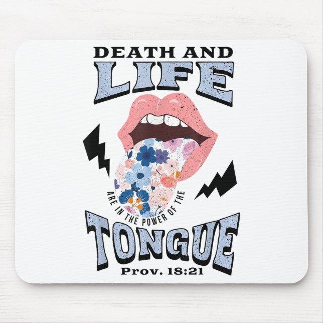 Mousepad Death And Life Tongue Christian  (Frente)