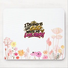Mousepad Decidi deixar Deus escrever minha história de amor