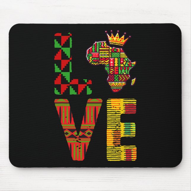 Mousepad Décima Sétima África Mapa da História Negra Mulher (Frente)