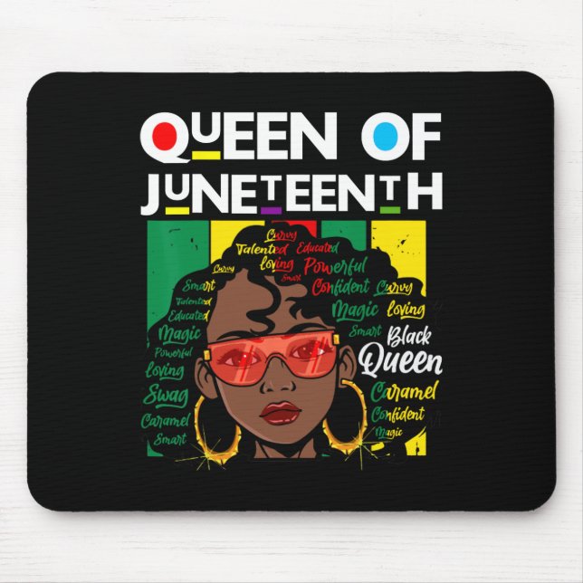 Mousepad Décima Sétima Rainha Negra Melanina Magia Sista Wo (Frente)