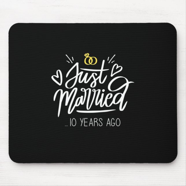 Mousepad Décimo aniversário de Casamento (Frente)