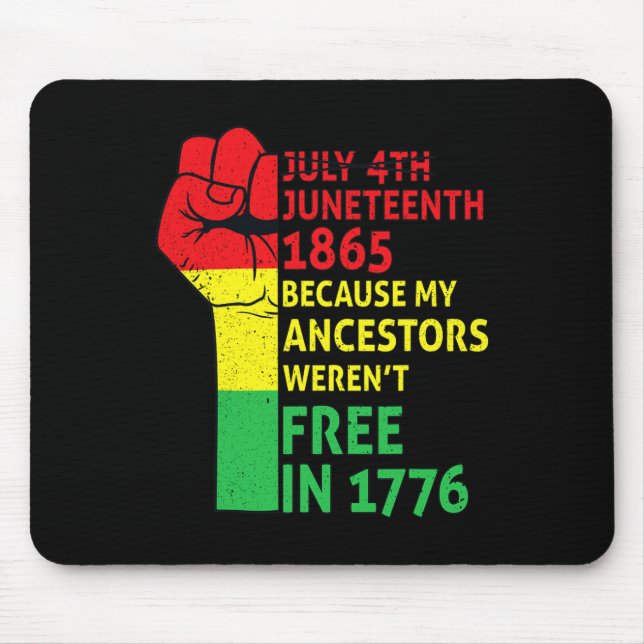 Mousepad Décimo Junto Meus Ancestrais Orgulho Negro African (Frente)