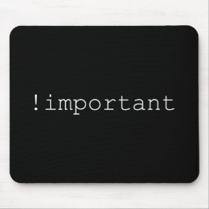 Mousepad ! Declaração CSS importante
