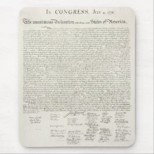 Mousepad Declaração dos Estados Unidos de independência