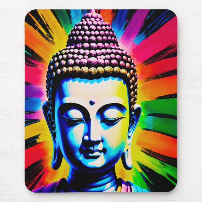 Mousepad Decor Buddha Neon (Frente)