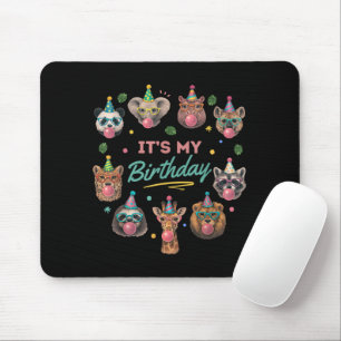 Mousepad Decoração de Festa de Aniversário de Animal Selvag