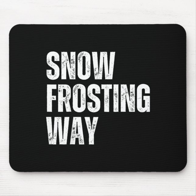 Mousepad Decoração de neve é mais divertida professor aluno (Frente)