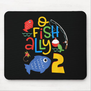 Mousepad Decorações de Aniversário de 2 Anos O-fish-ally Du