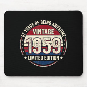 Mousepad Decorações de Aniversário Vintage 67 Homens 67 ano