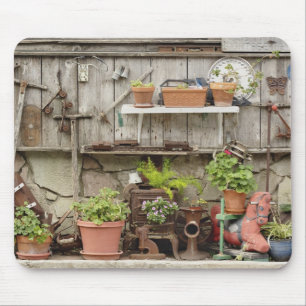 Mousepad Decorações em cerca de madeira, Ilha Catalina,