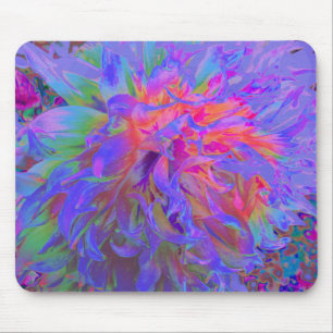 Mousepad Decorativa Psicodélica Elegante Dahlia Flower