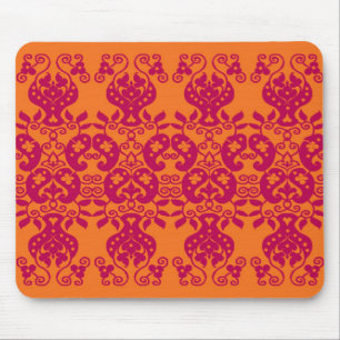 Mousepad decorativo vermelho do teste padrão de