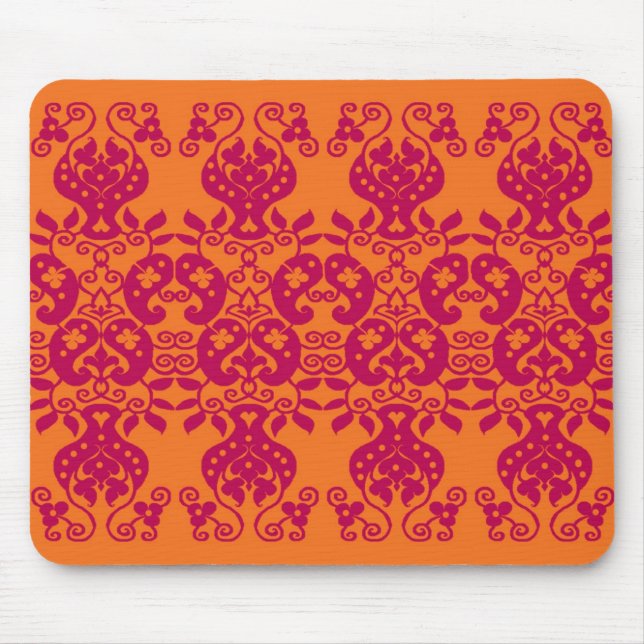 Mousepad decorativo vermelho do teste padrão de (Frente)