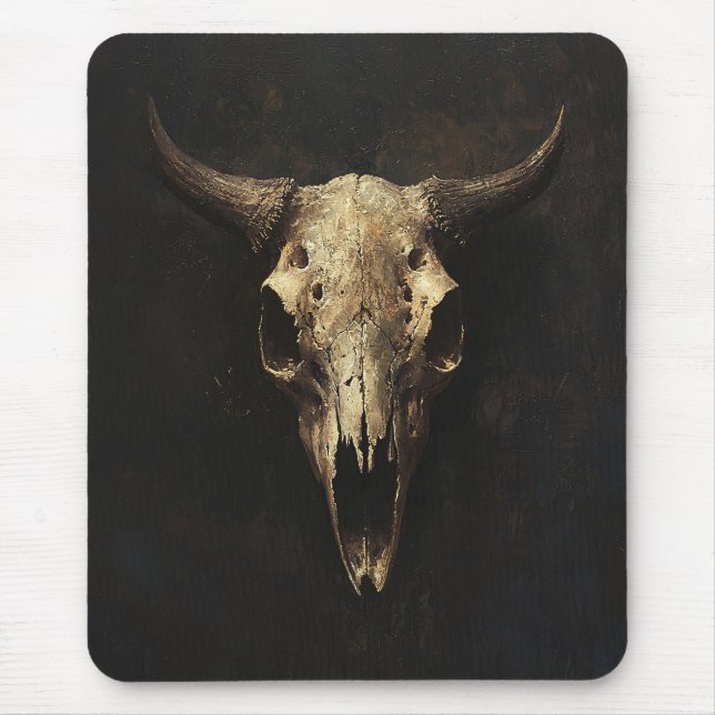 Mousepad Decoupage do Caveira do Touro Gótico (Frente)