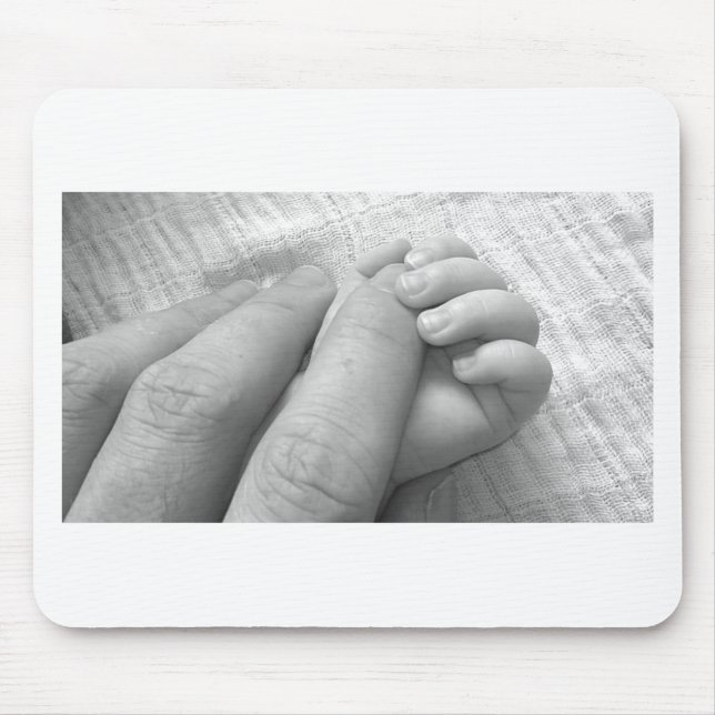 Mousepad Dedos Da Mão De Bebê Segurando Suave Macio (Frente)