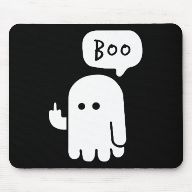 Mousepad Dedos do Meio Engraçados Ghost Boojee Hall (Frente)