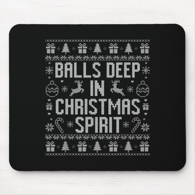 Mousepad Deep In The Christmas Srit Couples Matching Ugly  (Frente)