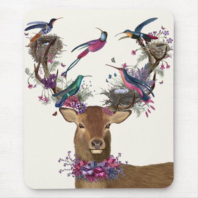 Mousepad Deer Birdkeeper, Ninhos De Aves Tropicais (Frente)