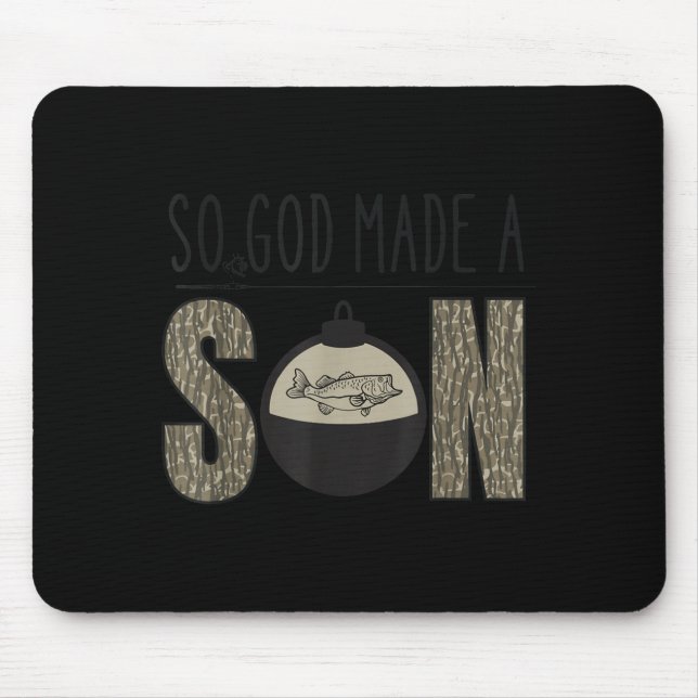 Mousepad Deer Duck Fish Hunting Season Christian Son Kids B (Frente)