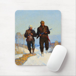Mousepad Deer Hunters por Newell Convers Wyeth