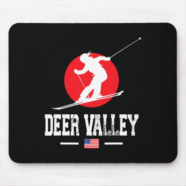 Mousepad Deer Valley Usa Ski Resort Rocky Mounts America (Frente)