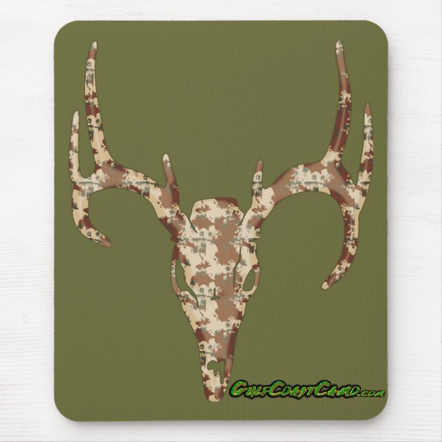 Mousepad DeerSkull em Digitas Brown para caçadores (Frente)