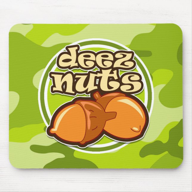 Mousepad Deez Loucos; camo verde brilhante, camuflagem (Frente)