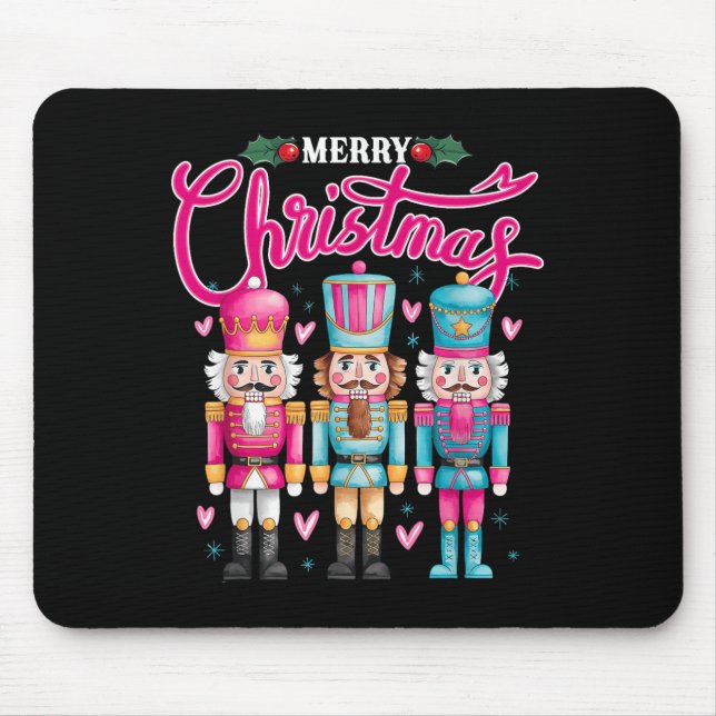 Mousepad Deez Loucos Nutcracker Felry Christmas Matching Pa (Frente)