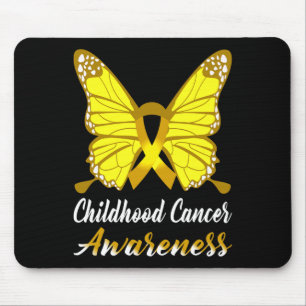 Mousepad Defensor da consciência infantil do Cancer Borbole