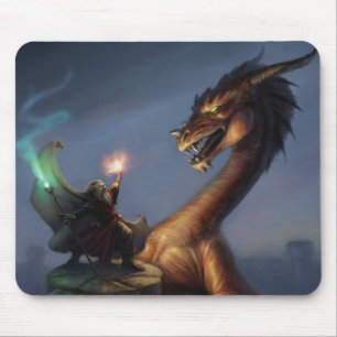 Mousepad Defesa do feiticeiro - dragão & feiticeiro