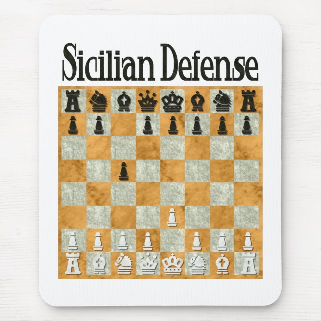 Mousepad Defesa siciliano (Frente)