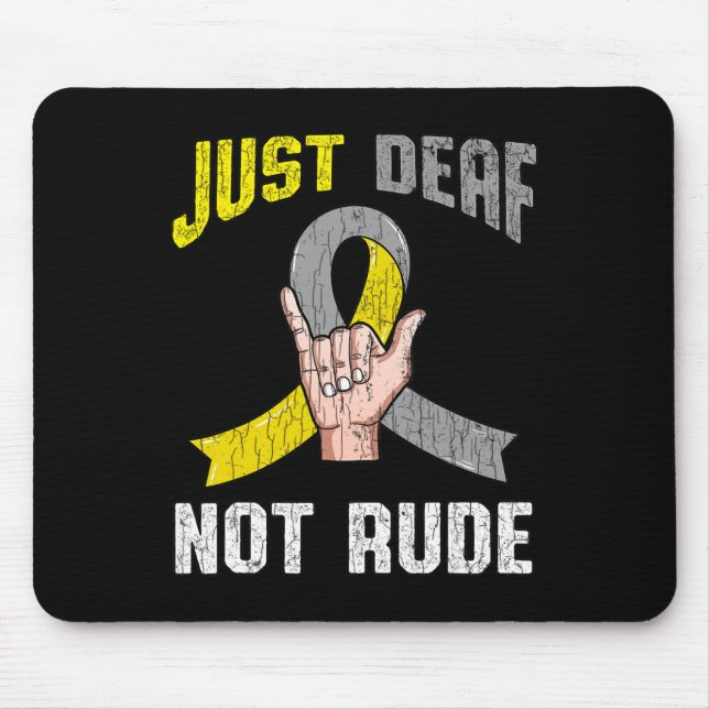 Mousepad Deficientes Auditivos Não Raios Roupa Sensibilizaç (Frente)