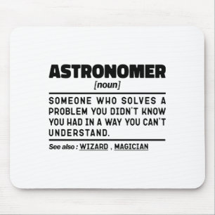 Mousepad Definição de Astrônomo Substantivo Cientista Frase
