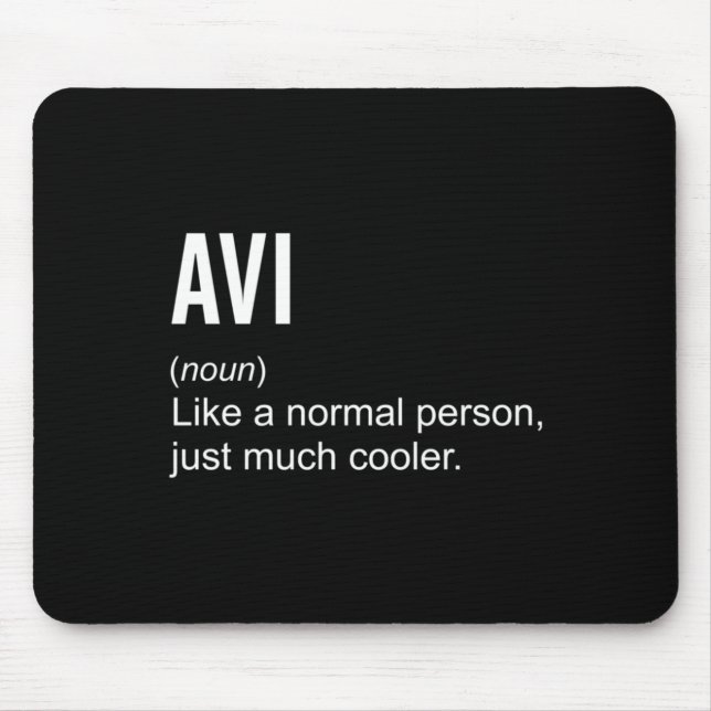 Mousepad Definição de Avi Masculino Nome Personalizado Engr (Frente)