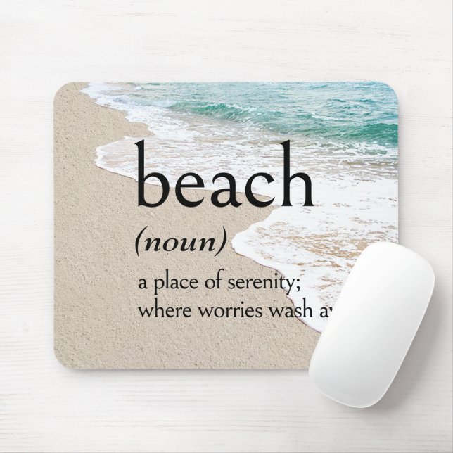 Mousepad Definição de BEACH em terra firme (Com mouse)