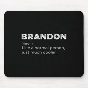 Mousepad Definição de Brandon Nome Personalizado Piada de A