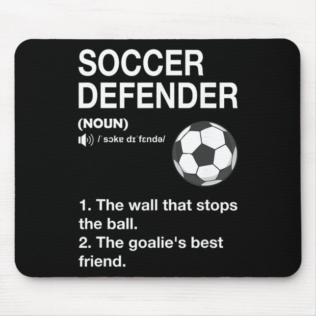 Mousepad Definição de defensor de futebol Jogador de futebo (Frente)