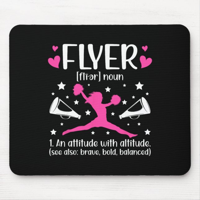 Mousepad Definição de Flyer de Cheerleading Flyer de Cheerl (Frente)