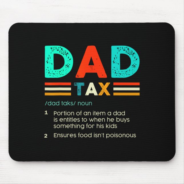 Mousepad Definição de Imposto Contas Sarcásticas de Dia de  (Frente)
